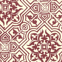 Red Tile Print Italian Paper ~ Leonardo Communication